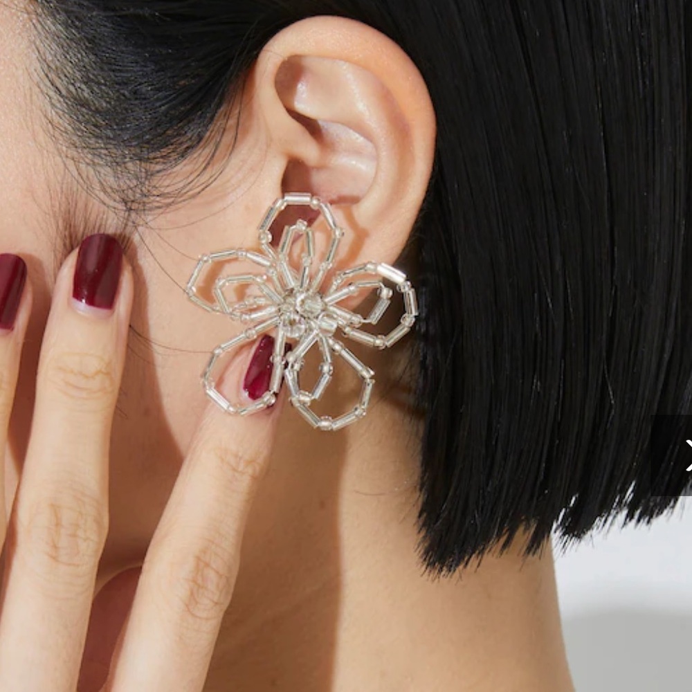 NEW Flower beaded earrings